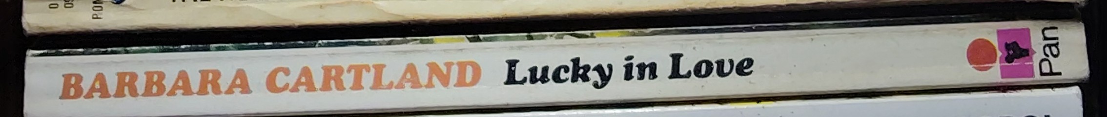 Barbara Cartland  LUCKY IN LOVE spine of book image