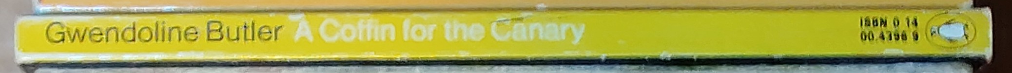 Gwendoline Butler  A COFFIN FOR THE CANARY spine of book image