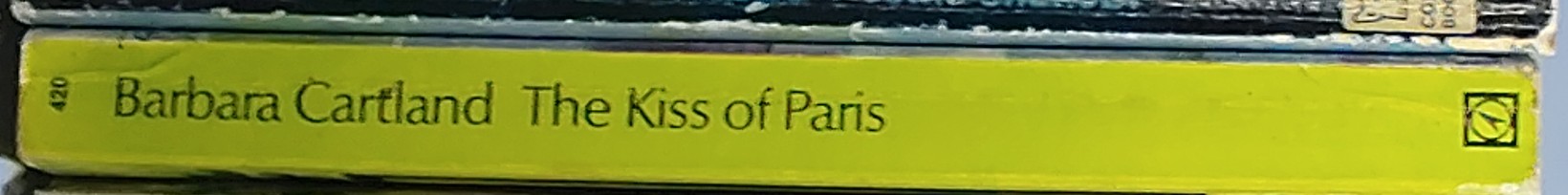 Barbara Cartland  THE KISS OF PARIS spine of book image