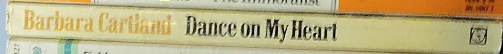 Barbara Cartland  DANCE ON MY HEART spine of book image