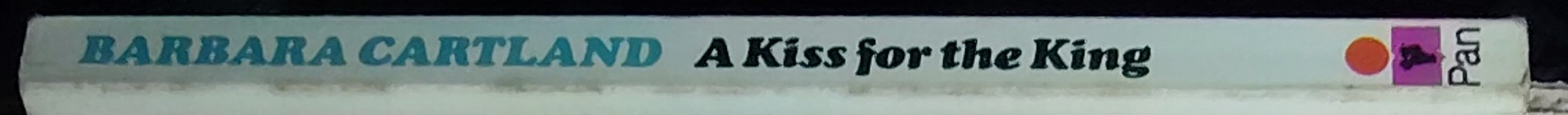 Barbara Cartland  A KISS FOR THE KING spine of book image