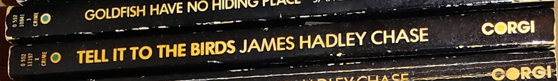 James Hadley Chase  TELL IT TO THE BIRDS spine of book image