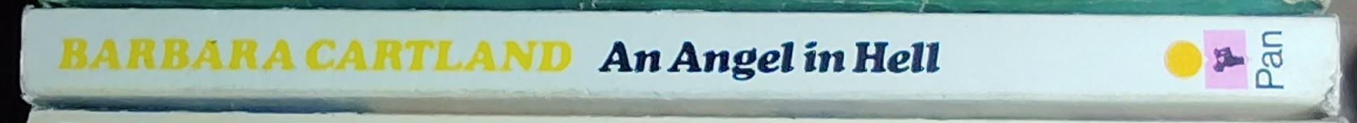 Barbara Cartland  AN ANGEL IN HELL spine of book image