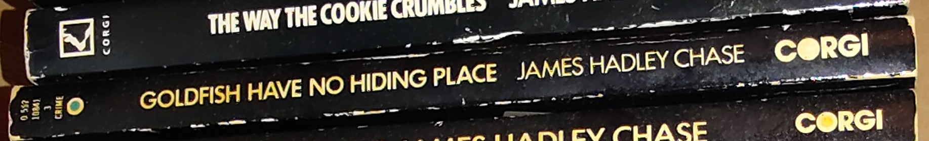 James Hadley Chase  GOLDFISH HAVE NO HIDING PLACE spine of book image