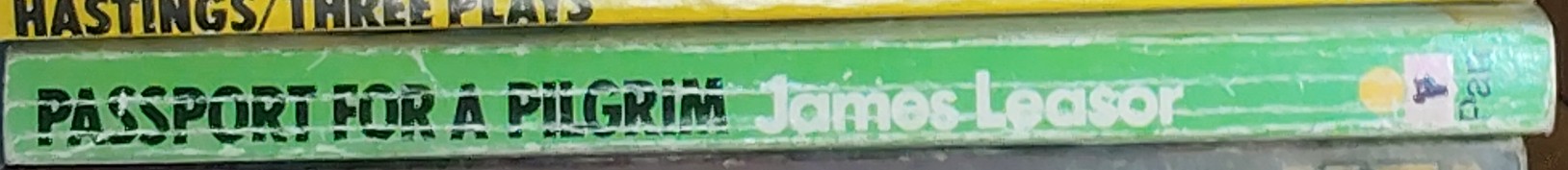 James Leasor  PASSPORT FOR A PILGRIM spine of book image