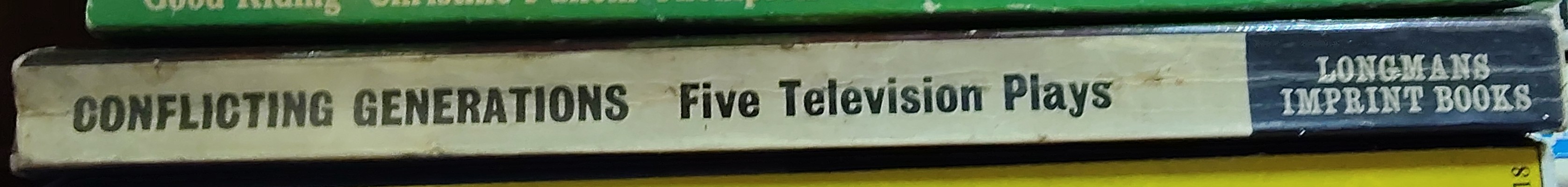 Various   FIVE TELEVISION PLAYS: CONFLICTING GENERATIONS spine of book image