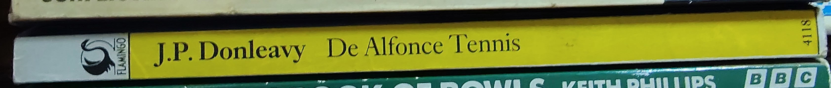 J.P. Donleavy  DE ALFONCE TENNIS spine of book image