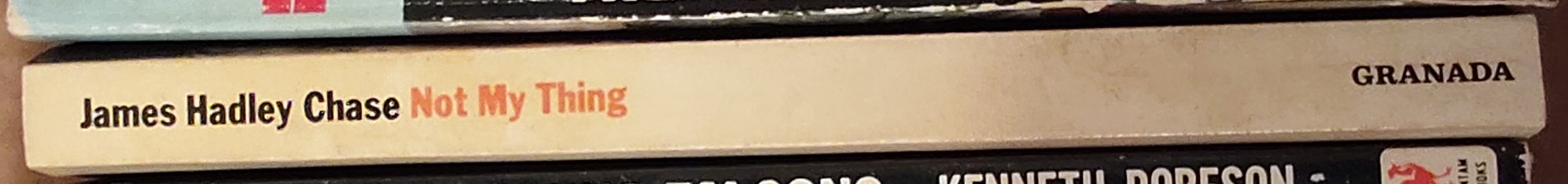James Hadley Chase  NOT MY THING spine of book image
