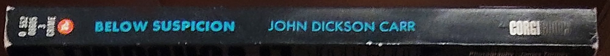 John Dickson Carr  BELOW SUSPICION spine of book image