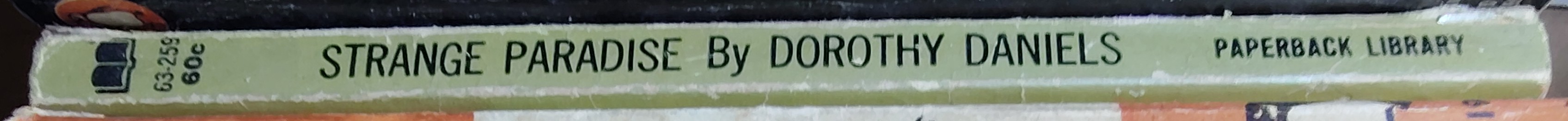 Dorothy Daniels  STRANGE PARADISE #1 spine of book image