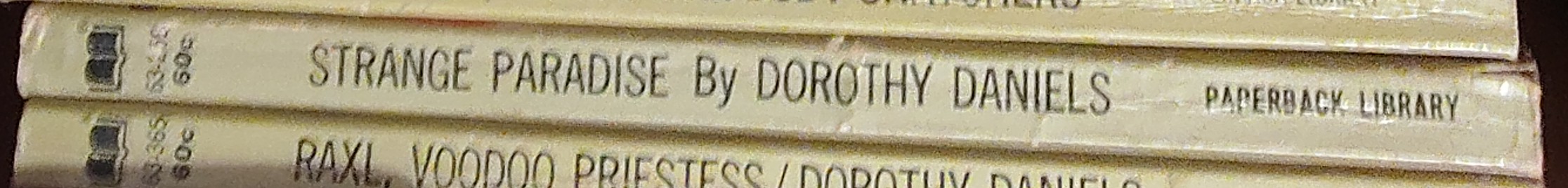 Dorothy Daniels  STRANGE PARADISE #1 spine of book image