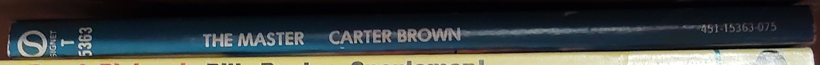 Carter Brown  THE MASTER spine of book image