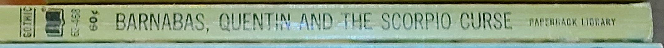 Marilyn Ross  BARNABAS, QUENTIN, AND THE SCORPIO CURSE spine of book image