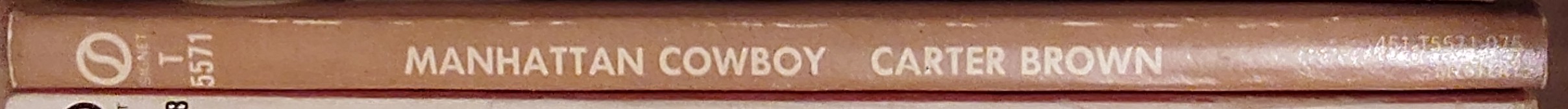 Carter Brown  MANHATTAN COWBOY spine of book image