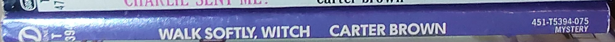 Carter Brown  WALK SOFTLY, WITCH spine of book image
