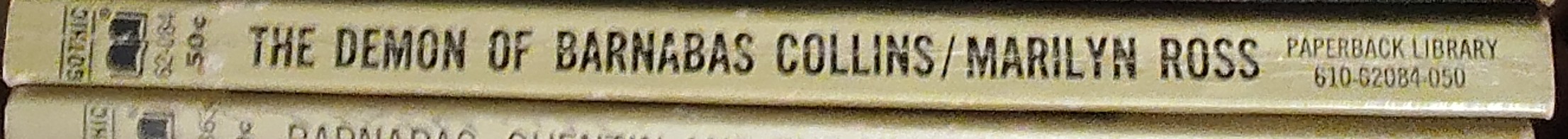 Marilyn Ross  THE DEMON OF BARNABAS COLLINS spine of book image