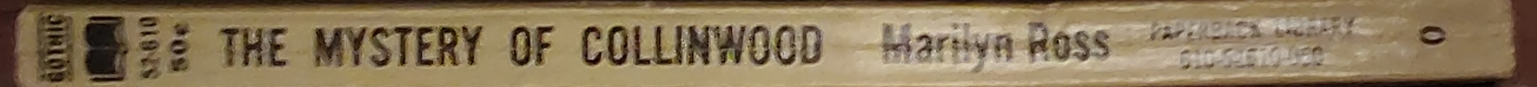 Marilyn Ross  THE MYSTERY OF COLLINWOOD spine of book image