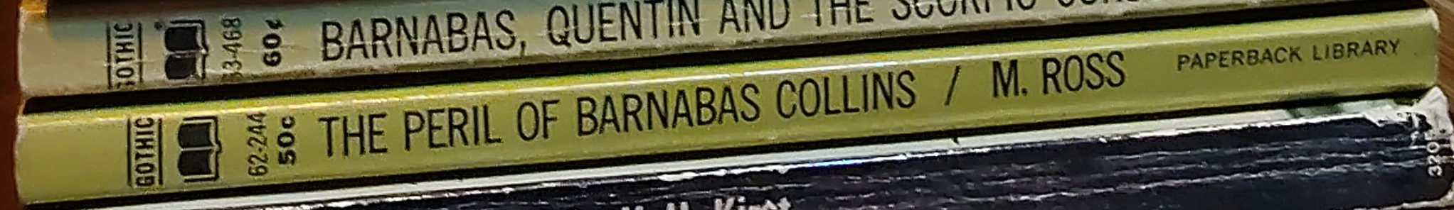 Marilyn Ross  THE PERIL OF BARNABAS COLLINS spine of book image