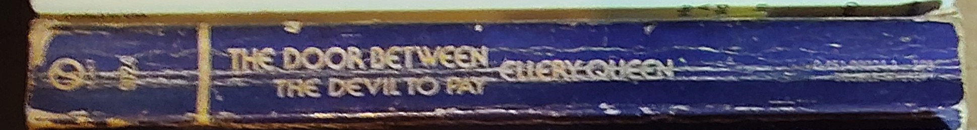 Ellery Queen  THE DOOR BETWEEN and THE DEVIL TO PAY spine of book image