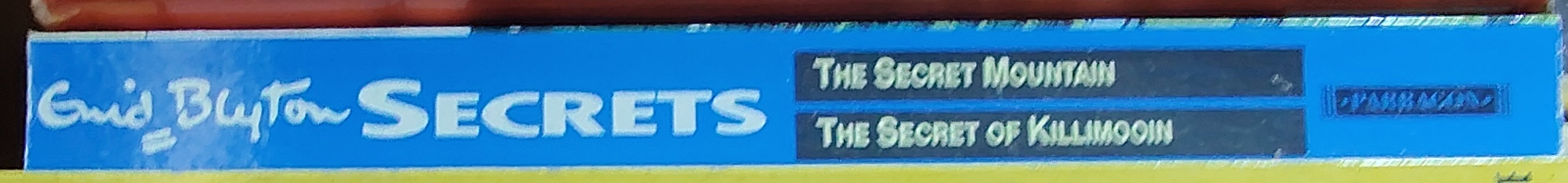 Enid Blyton  SECRETS: THE SECRET MOUNTAIN/ THE SECRET OF KILLIMOON spine of book image