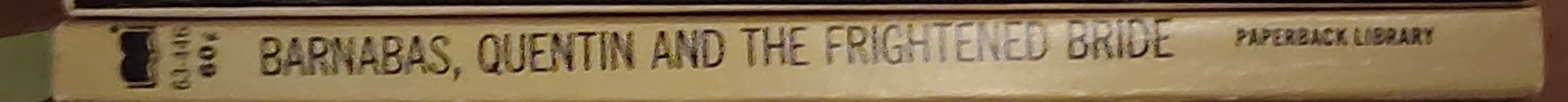 Marilyn Ross  BARNABAS, QUENTIN AND THE FRIGHTENED BRIDE spine of book image