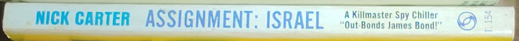 Nick Carter  ASSIGNMENT ISRAEL spine of book image