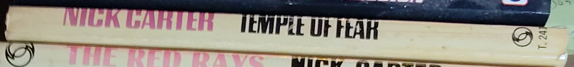 Nick Carter  TEMPLE OF FEAR spine of book image