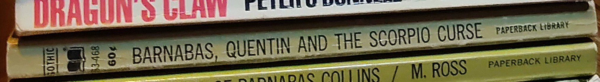 Marilyn Ross  BARNABAS, QUENTIN, AND THE SCORPIO CURSE spine of book image