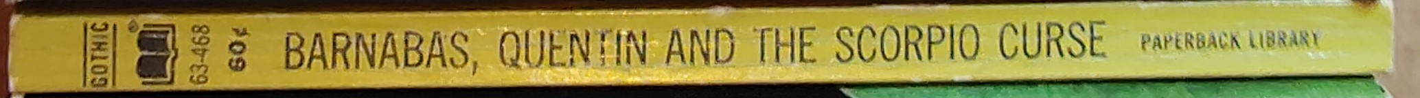 Marilyn Ross  BARNABAS, QUENTIN, AND THE SCORPIO CURSE spine of book image