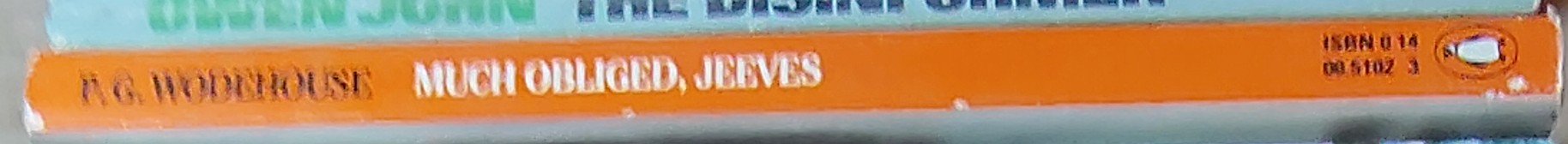 P.G. Wodehouse  MUCH OBLIGED, JEEVES spine of book image