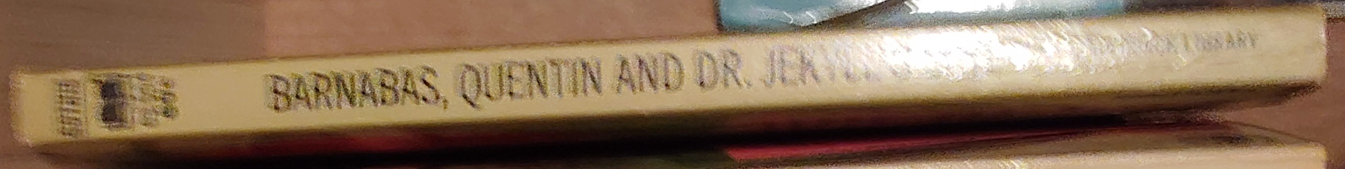 Marilyn Ross  BARNABAS, QUENTIN AND DR. JEKYLL'S SON spine of book image