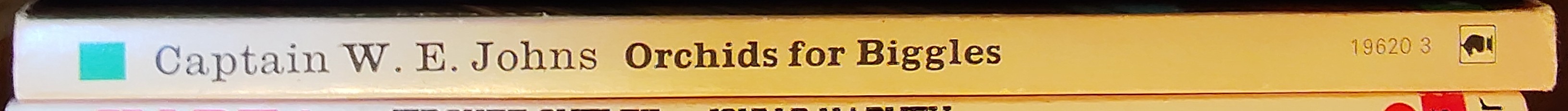 Captain W.E. Johns  ORCHIDS FOR BIGGLES spine of book image