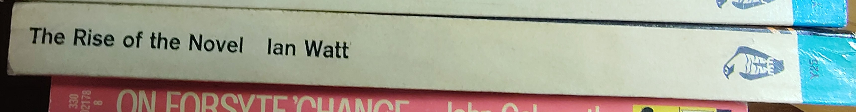 Ian Watt  THE RISE OF THE NOVEL spine of book image