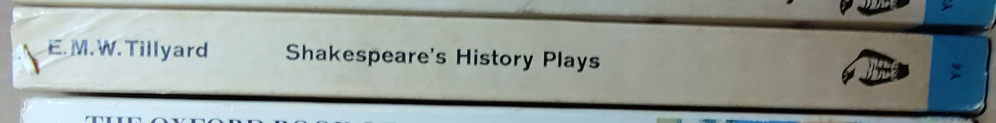 E.M.W. Tillyard  SHAKESPEARE'S HISTORY PLAYS spine of book image