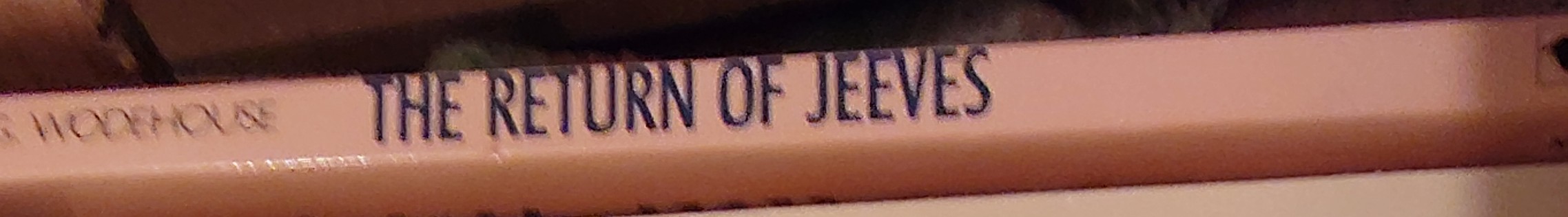 P.G. Wodehouse  THE RETURN OF JEEVES spine of book image