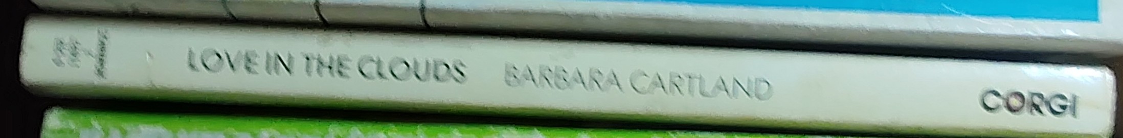 Barbara Cartland  LOVE IN THE CLOUDS spine of book image