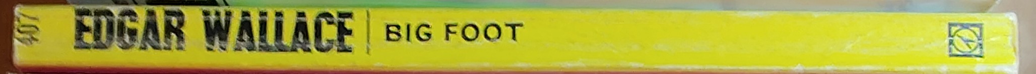Edgar Wallace  BIG FOOT spine of book image