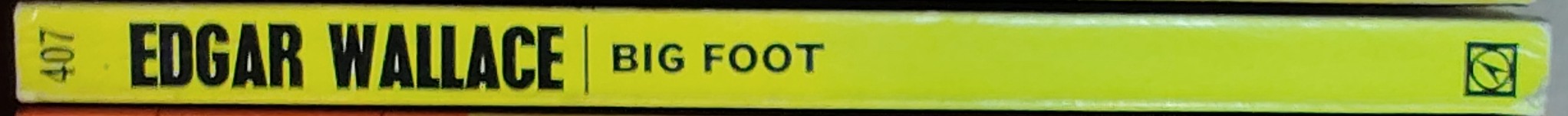 Edgar Wallace  BIG FOOT spine of book image