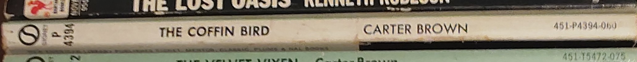 Carter Brown  THE COFFIN BIRD spine of book image