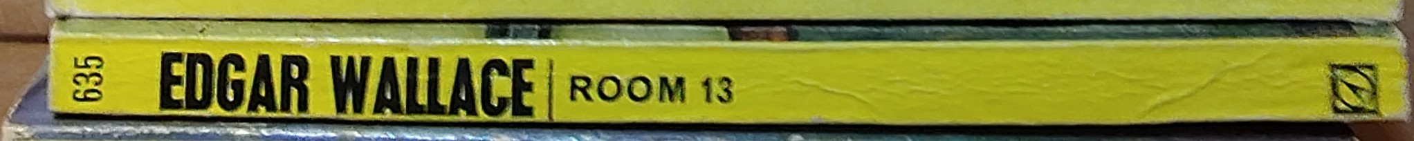 Edgar Wallace  ROOM 13 spine of book image