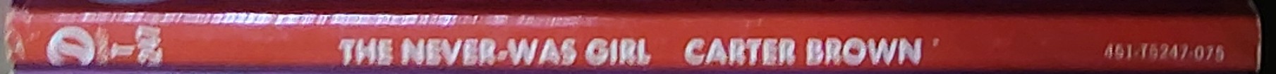 Carter Brown  THE NEVER-WAS GIRL spine of book image
