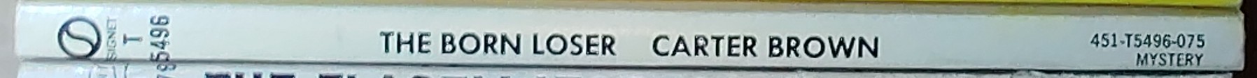 Carter Brown  THE BORN LOSER spine of book image