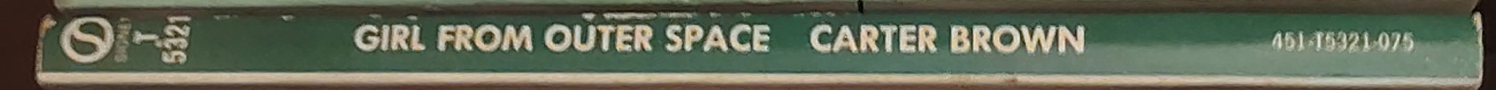 Carter Brown  GIRL FROM OUTER SPACE spine of book image