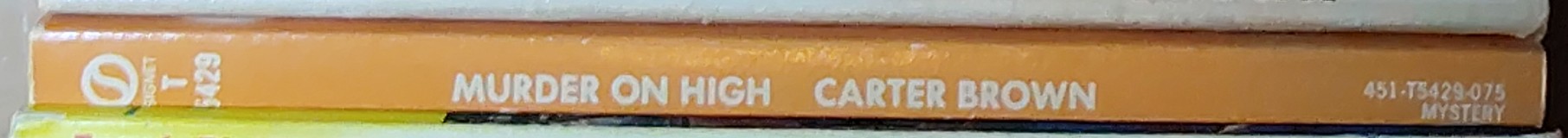 Carter Brown  MURDER ON HIGH spine of book image