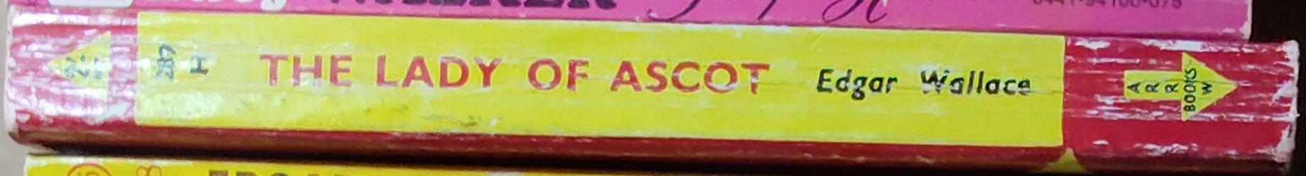 Edgar Wallace  THE LADY OF ASCOT spine of book image
