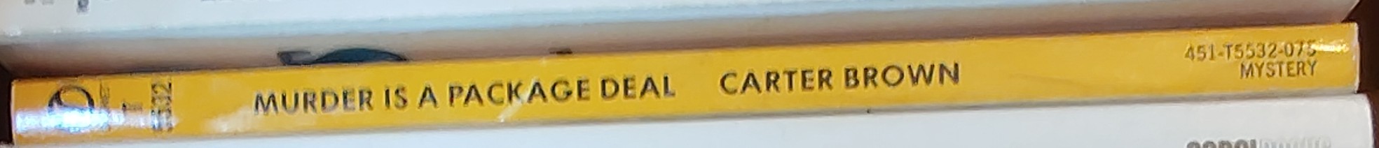 Carter Brown  MURDER IS A PACKAGE DEAL spine of book image
