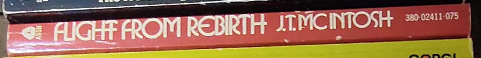 J.T. McIntosh  FLIGHT FROM REBIRTH spine of book image