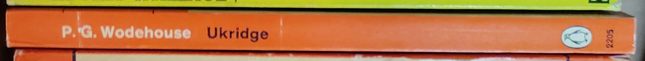 P.G. Wodehouse  UKRIDGE spine of book image