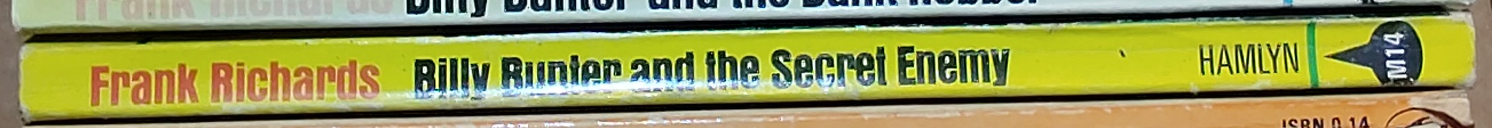 Frank Richards  BILLY BUNTER AND THE SECRET ENEMY spine of book image