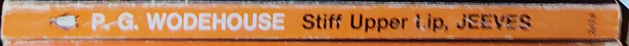 P.G. Wodehouse  STIFF UPPER LIP, JEEVES (Dennis Price) spine of book image